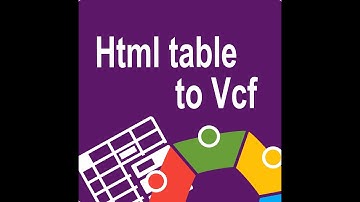 Html table to Vcf