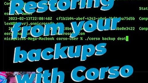 Restoring Microsoft 365 Exchange data from your backups using Corso
