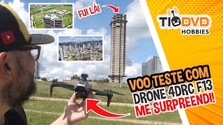 MUITO BOM! VOO TESTE DRONE 4DRC F13 COM GPS CÂMERA 4K GIMBAL DE 3 EIXOS SENSOR ANTICOLISÃO VOA 3KM