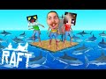 100 SQUALI contro ZATTERA SICURA con I MIEI AMICI su RAFT!!