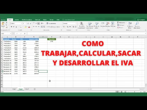 Como sacar y calcular el IVA en Excel 2021