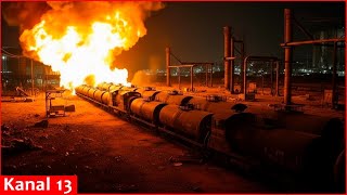 Download Lagu Ukrainian forces struck a Russian fuel train in frontline - Strong blast in carriages MP3 Download Lagu Ukrainian forces struck a Russian fuel train in frontline - Strong blast in carriages MP3