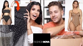 MY HUSBAND BUYS MY OUTFITS FROM FASHION NOVA.... y'all come get him...