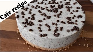 Chocolate mint rare cheesecake【家ｶﾌｪ】チョコミントのレアチーズケーキ 【レシピ】】