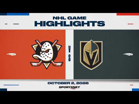 NHL Highlights | Ducks vs. Golden Knights - October 2, 2026