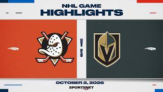 NHL Highlights | Ducks vs. Golden Knights - October 2, 2026