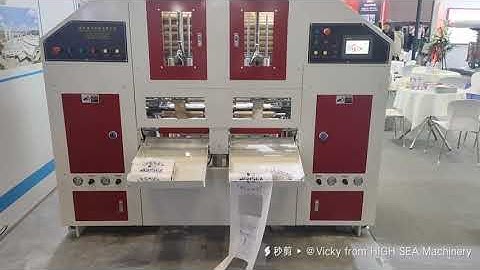 2024 Chinaplas Shanghai HIGH SEA sold Two lines High Speed T-shirt Bag Making Machine With Core
