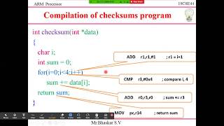 c compilers and Check sum 4 Explanation with Assembly