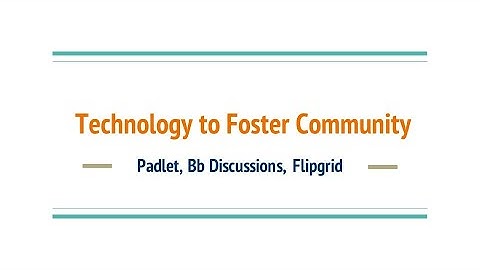 NERCOMP 2021 - Technology to Foster Community