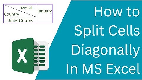 How to Split Cells Diagonally in MS Excel