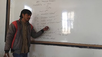 Numerical analysis msc final most method