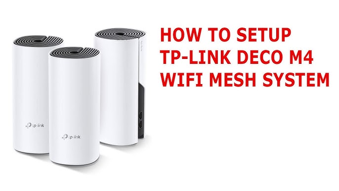 TP Link Deco M4 AC1200 Whole Home Mesh Wi Fi System White Pack Of