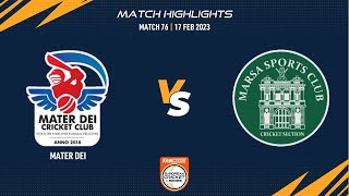 Match 76 - MTD vs MAR | Highlights | FanCode ECS Malta | Malta 2023 | ECS23.076