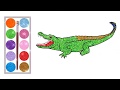 Glitter crocodile color draw learn colors for kids  stv toys