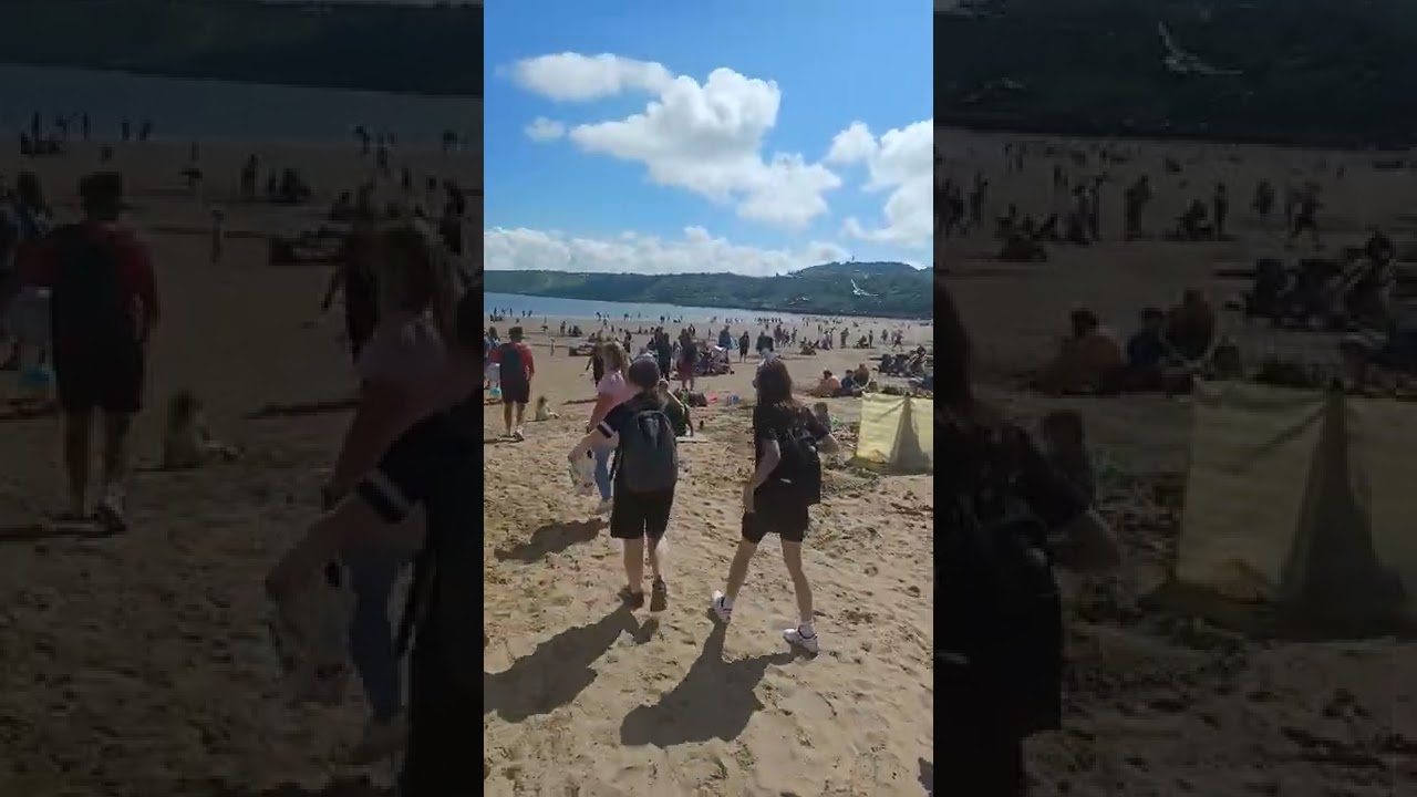 so many people on holiday in Scarborough, the beach is not fully full yet but its a little crowded:)