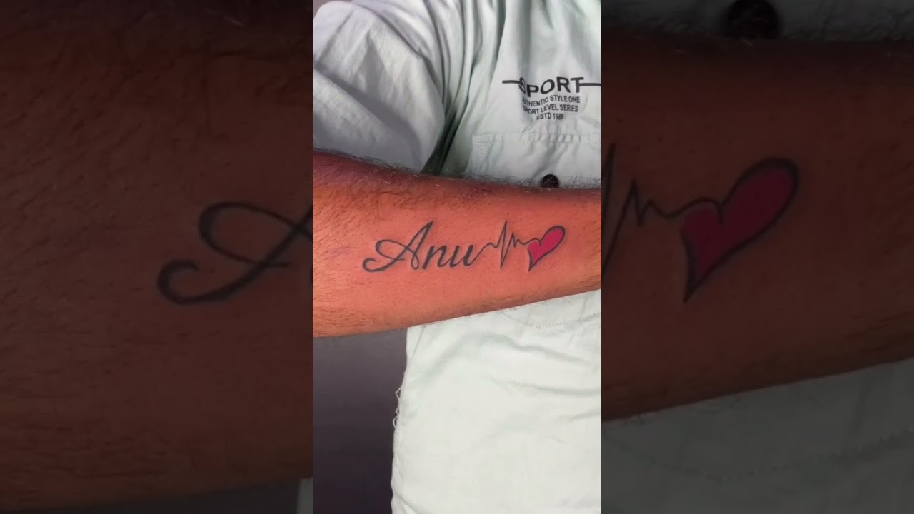 Annu Name Tattoo | Baby tattoo designs, Heart tattoos with names, Name  tattoo