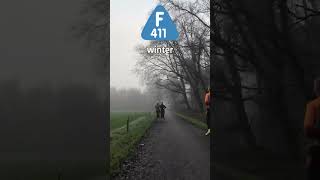 Winter jogging F411 Hulst to Sint-Niklaas Bicycle Highway