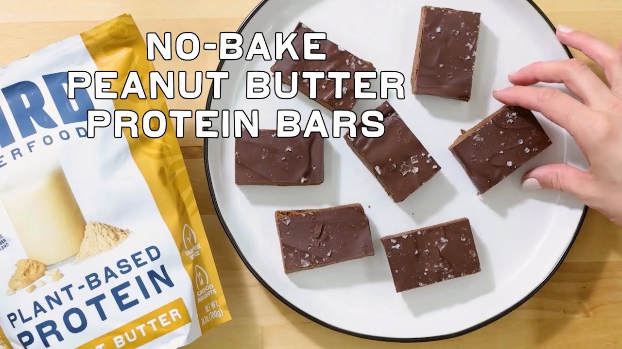 No Bake Peanut Butter Protein Bars - YouTube