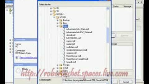 Adjuntar BD Northwind de SQL 2000 a SQL 2005.flv