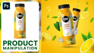Product Advertising Design manipulation in Photoshop | lemon juice poster design | | poster design