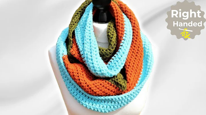 How to Crochet a FAST & EASY Infinity Scarf for Absolute Beginners! | The Secret Yarnery