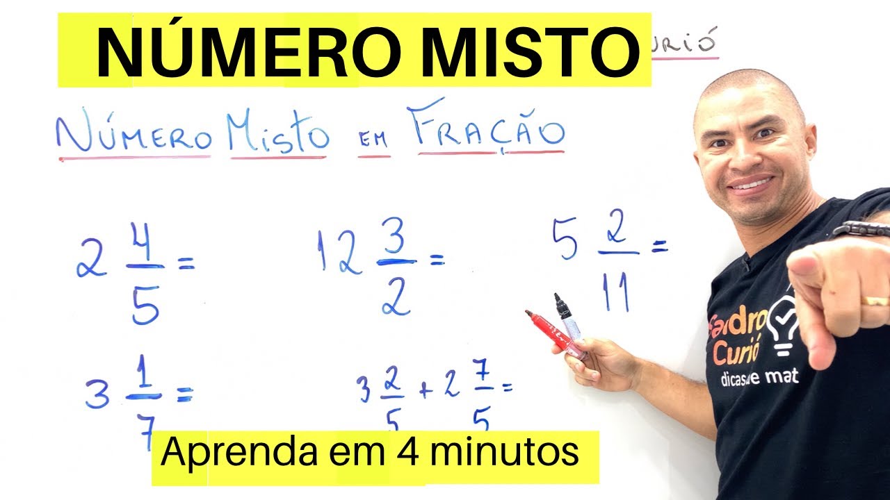 Transformar Número Misto em Fração #numeromistoemfracao #tikedutok #le