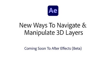Coming Soon to After Effects Beta – New Ways to Work With 3D | Adobe Video