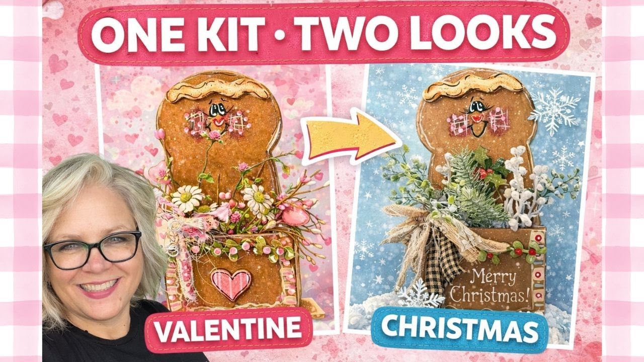 🩷 ❄️ Gingerbread DIY Wood Kit for Valentine's or Christmas