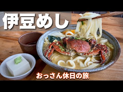 おっさん50歳ひとり旅『伊豆天城峠月ヶ瀬編』ズガニうどんと温泉を求めて【飯テロ】道の駅 Udon Japanesefood ASMR