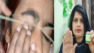 Beginners Eyebrow बनाते समये धागा कैसे पकड़े और सीखें आईब्रो में शेप कैसे देते हैं #ThreadingTutorial