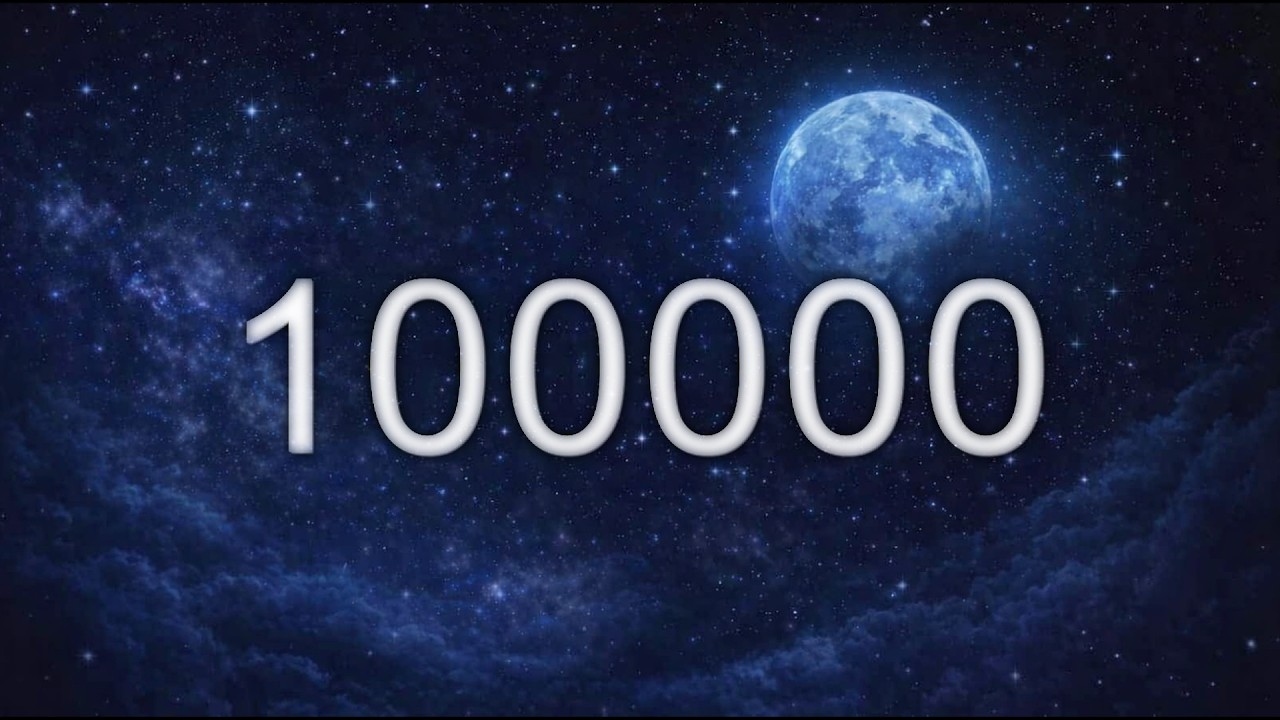 Números de 1 a 100000 | 6 Horas com fundo preto Relaxante | 1-100000 ...