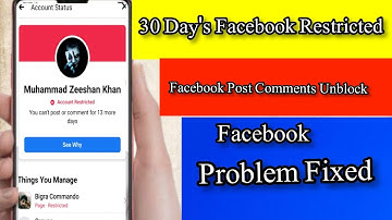 Facebook Post Comments Block Problem Fixed|| Facebook Account Restricted Problem solution