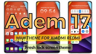 Fresh lock screen MIUI theme - Adem 17 screenshot 3
