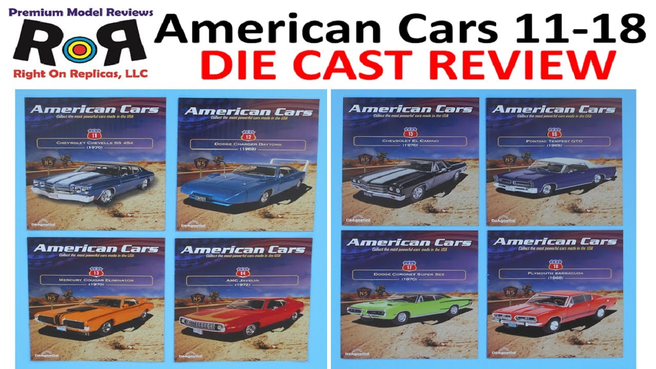 American Car Series Issues 11-18 1:43 Scale De Agostini -Die Cast