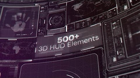 After Effects Template: 500+ 3D HUD Elements