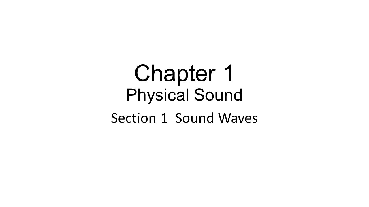 how audio works chapter 1 physical sound youtube how audio works
