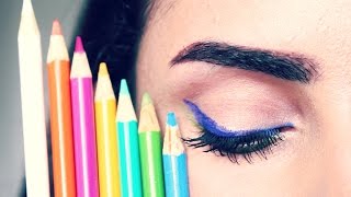 DIY Eyeliner out of COLORED PENCILS | Does it work???
