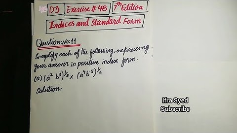 Mathematics Book 3 (D3) |  7th Edition | Exercise # 4 B | Q # 11 | Ifra Syed | in Urdu\Hindi