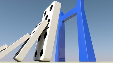 Domino Effect vs Blue Gate   Largest domino simulation [REVERSE]