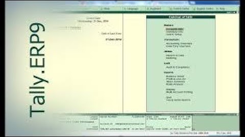 Process of Opening of Tally ERP.9 (In Hindi) for b.com students