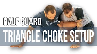 Triangle Choke Setup | Half Guard Bottom | Knee Shield