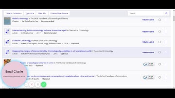 Navigating a module reading list