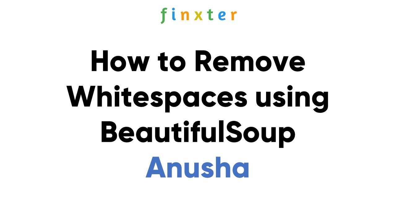 How To Remove Whitespaces Using Beautifulsoup