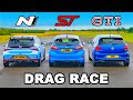 i20N v Fiesta ST v Polo GTI: DRAG RACE