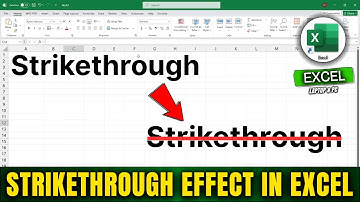 How to Add and Remove Strikethrough Effect in Excel