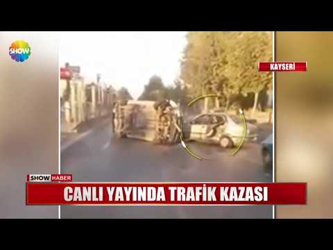 Canlı yayında trafik kazası