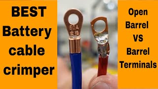 BEST Battery Cable Lug crimper Crimping Tool Open Barrel terminals (IWISS Harbor Freight Hydraulic)
