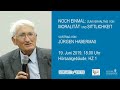 „Noch einmal: Zum Verhältnis von Moralität und Sittlichkeit" - Vortrag von Jürgen Habermas