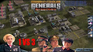 C&C Generals Shockwave Mod 1 VS 3 HARD AI