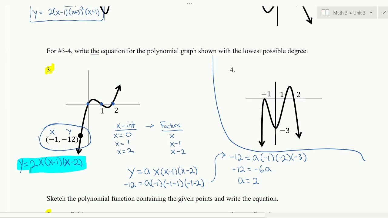Lesson 113.113 Writing Polynomial Equations :: CUSD Math
